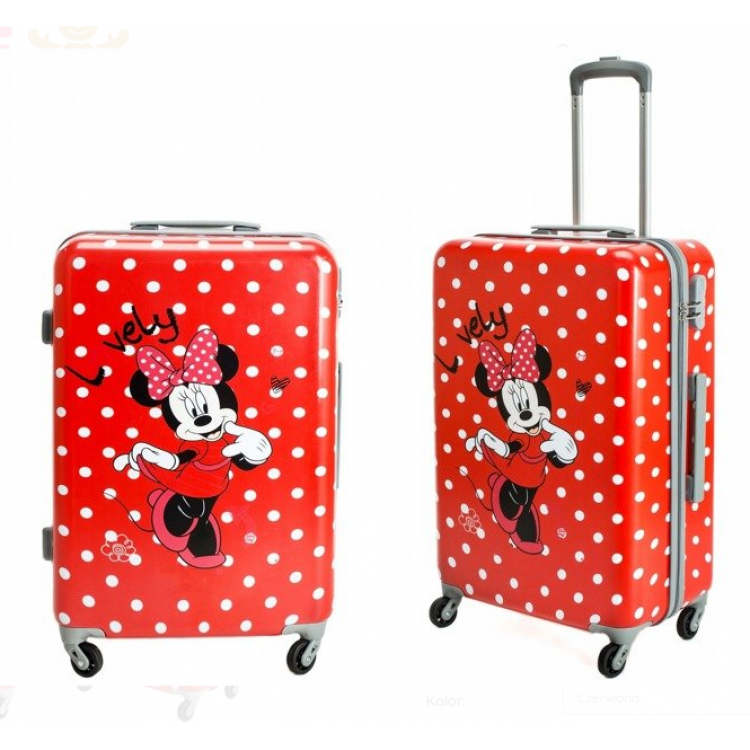 Veľký cestovný kufor Myška Minnie 57 L červený 